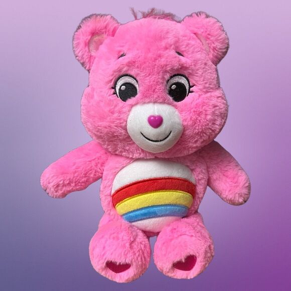 2020 Care Bears Cheer Bear Pink Plush Stuffed Animal 12" - Picture 3 of 5